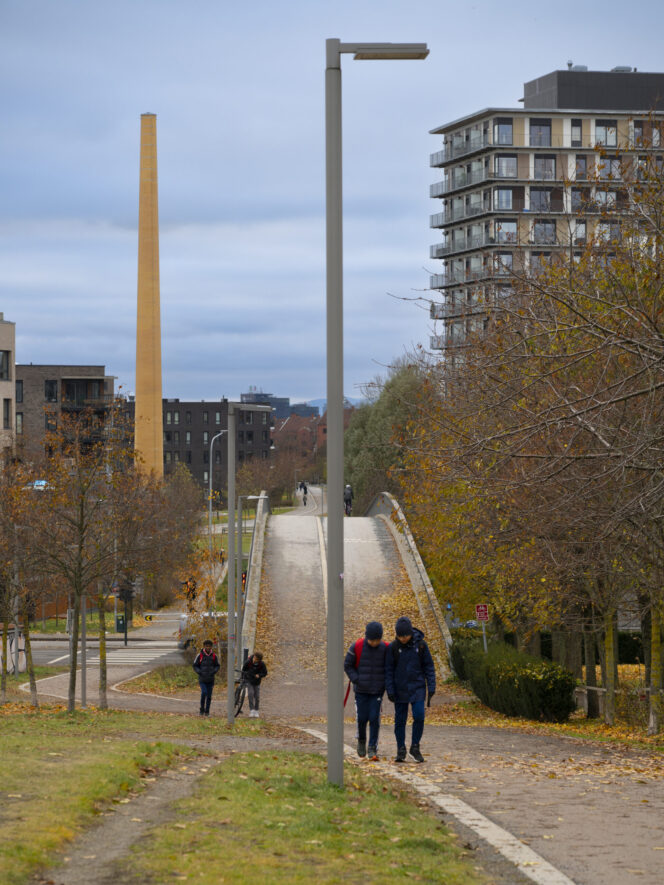 I prosjektet er det satset mye på blant annet gang- og sykkelveg, slik at alle kan ferdes trygt. Foto: Glenn Røkeberg